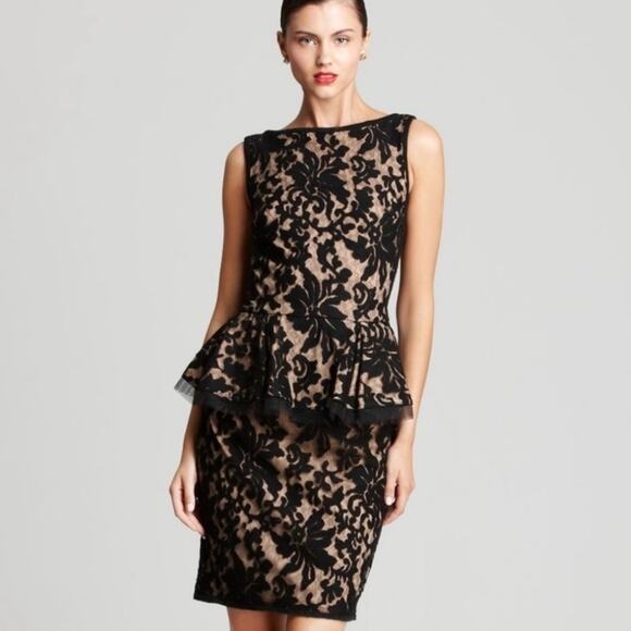 Tadashi Shoji Dresses & Skirts - Tadashi Shoji Black Formal Classy Peplum Sleveless Dress Size 4